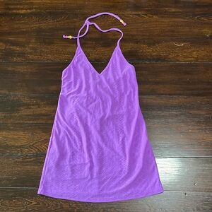 Wild Fable purple lined eyelet beach/pool coverup dress